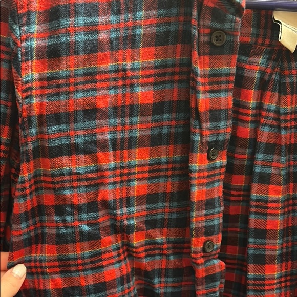 St John's Bay Red and Black Casual Button Down Shirt - Picture 4 of 5